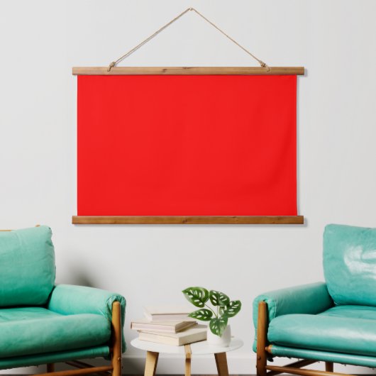 Solid Red 36"x26" Horizontal Wandteppich Mit Holzrahmen (Wohnzimmer)