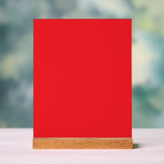 Solid Red Background Acrylschild (Neutral)