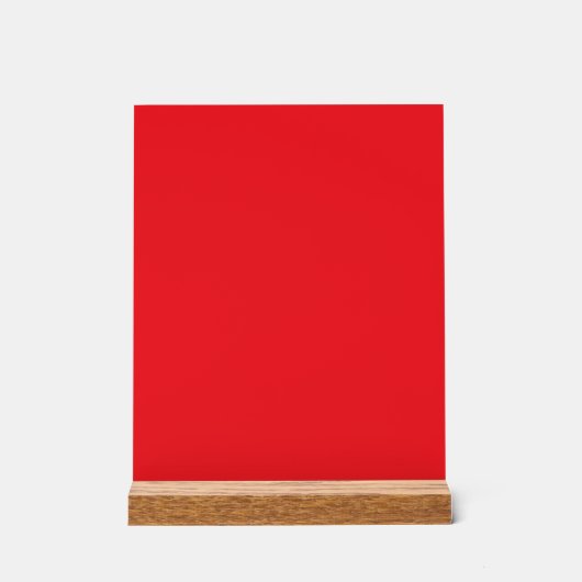 Solid Red Background Acrylschild (Vorderseite)