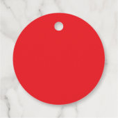 Solid Red Background Geschenkanhänger (Rückseite)