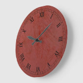 Solid Red Große Wanduhr (Winkel)