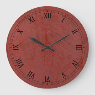 Solid Red Große Wanduhr