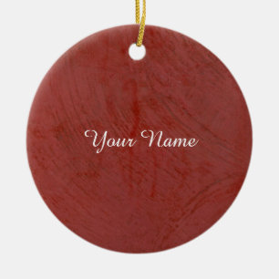 Solid Red Keramikornament