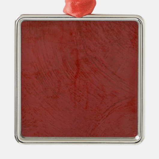 Solid Red Silbernes Ornament (Vorne)