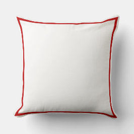 Solid Red & White Kissen