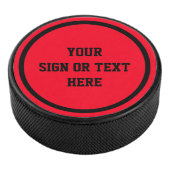 Solid Ring schwarz + Farbe, Zeichen oder Text Eishockey Puck (3/4)