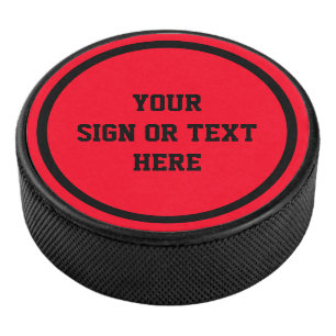 Solid Ring schwarz + Farbe, Zeichen oder Text Eishockey Puck
