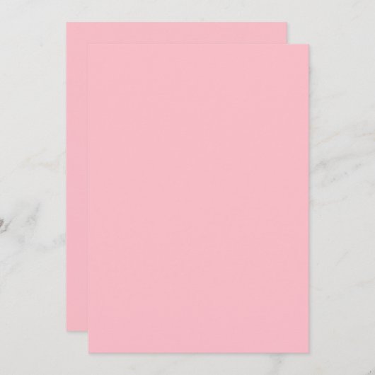 Solid rosa Blank Flat Invite (Vorne/Hinten)