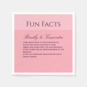 Solid rosa Blush Template Wedding Fun Fakten Napki Serviette (Vorderseite)