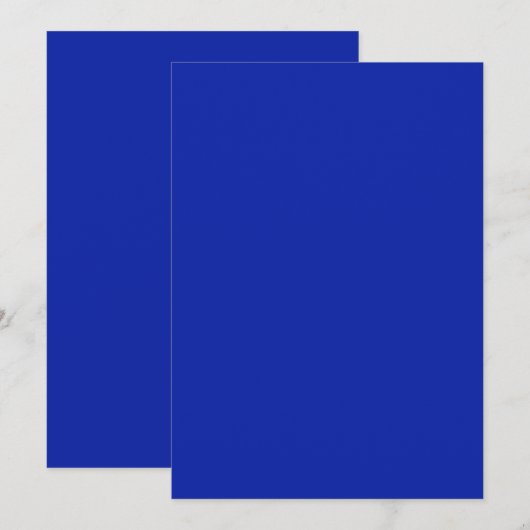 Solid Royal Blue Einladung (Vorne/Hinten)