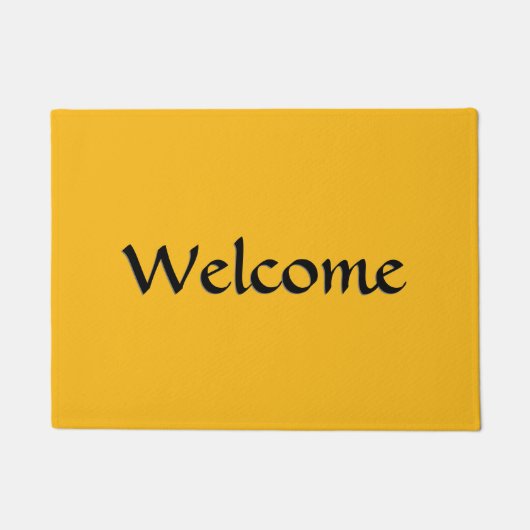 Solid Saffron Gelb Fußmatte (Vorderseite)