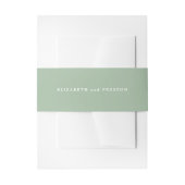 Solid Sage Green Personalisiert Wedding Einladungsbanderole (Vorderseite Beispiel)