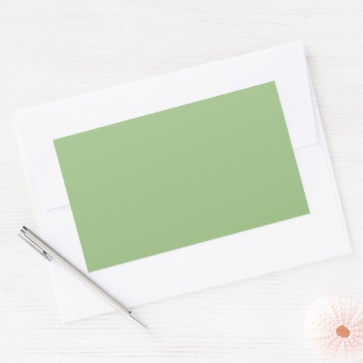 Solid Sage Green Rectangle Stickers (Umschlag)