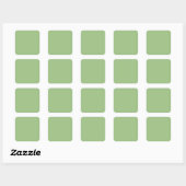 Solid Sage Green Square Stickers (Blatt)