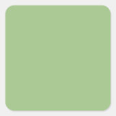 Solid Sage Green Square Stickers (Vorderseite)