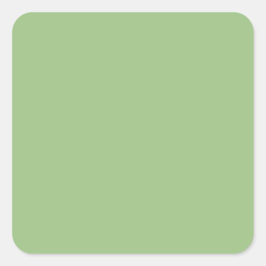 Solid Sage Green Square Stickers (Vorderseite)