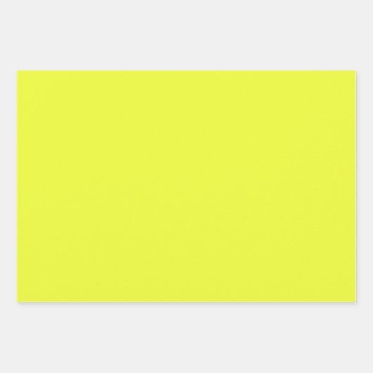 Solid, schlicht, hellgelb geschenkpapier set (Vorderseite)