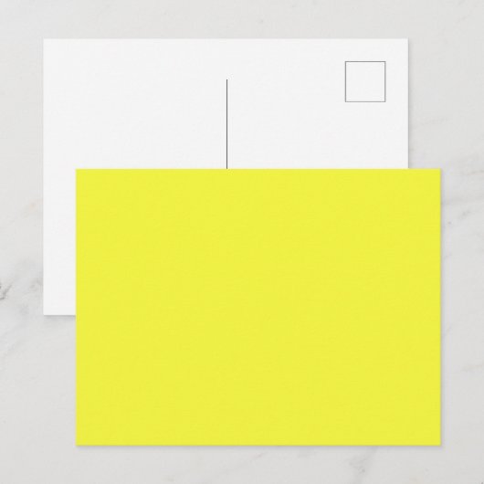 Solid, schlicht, hellgelb postkarte (Vorne/Hinten)