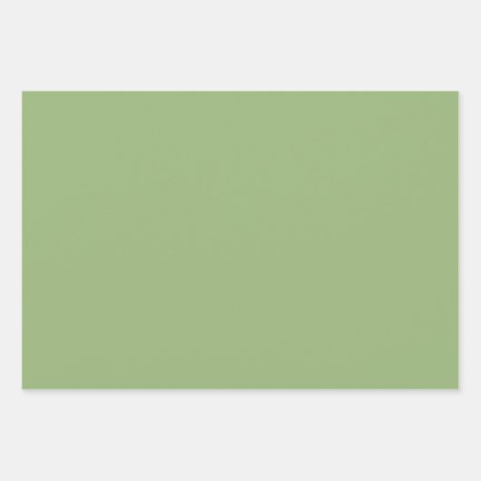 Solid schlichte Salbei grün Geschenkpapier Set (Vorderseite 2)
