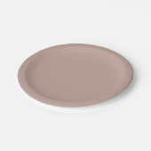 Solid schmutziges rosa Beige Pappteller (Schrägansicht)