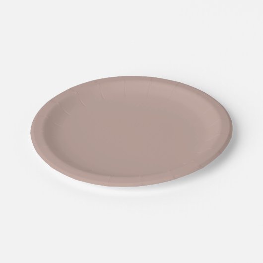 Solid schmutziges rosa Beige Pappteller (Schrägansicht)