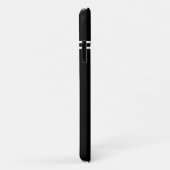 Solid schwarz, kundenspezifische Monogramm initial Case-Mate iPhone Hülle (Hinten/Rechts)