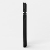 Solid schwarz, kundenspezifische Monogramm initial Case-Mate iPhone Hülle (Hinten/Links)