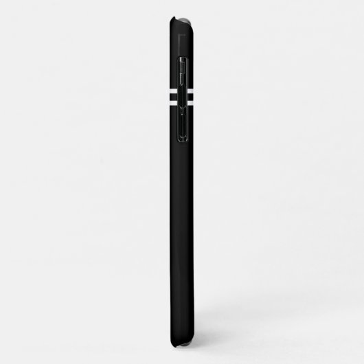 Solid schwarz, kundenspezifische Monogramm initial Case-Mate iPhone Hülle (Hinten/Links)