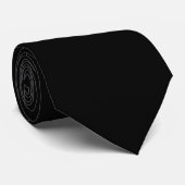 Solid schwarz mit Hot Pink Neck Tie Krawatte (Gerollt)