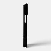 Solid schwarz mit Triple Monogramm Case-Mate iPhone Hülle (Rückseite / Rechts)