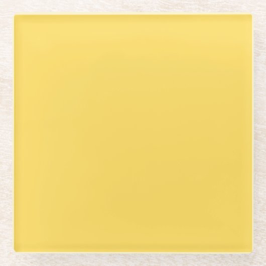 Solid Senf Yellow Glasuntersetzer (Vorderseite)