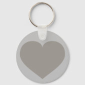 Solid Silver Heart Keychain Schlüsselanhänger (Vorderseite)