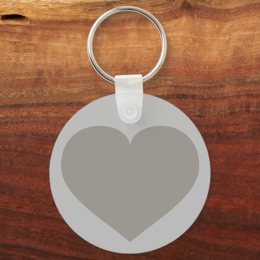 Solid Silver Heart Keychain Schlüsselanhänger (Vorderseite)