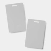 Solid Silver Name Abzeichen Sleek und minimale Des Ausweis (Vorder- & Rückseite)
