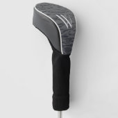Solid Slate Gray Monogram Golf Headcover (angewinkelt)