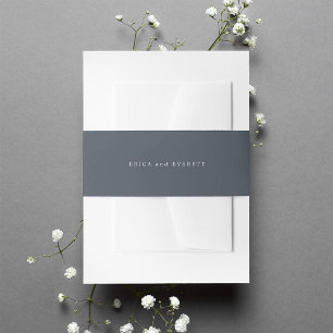 Solid Smoke Green Personalisiert Wedding Einladungsbanderole