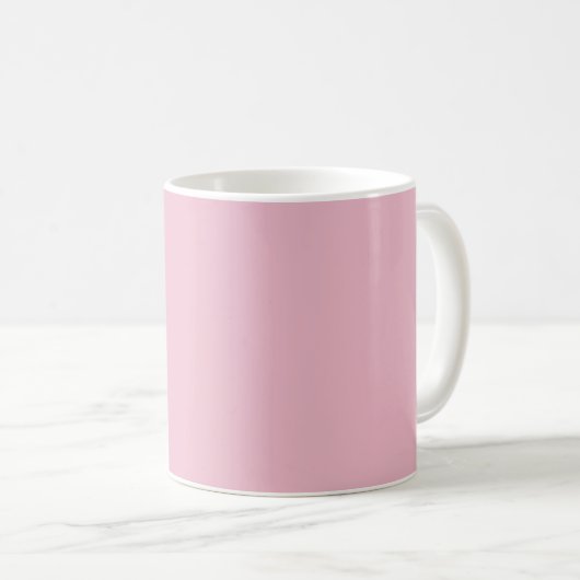 Solid Soft Blush Pink Mug Kaffeetasse (VorderseiteRechts)