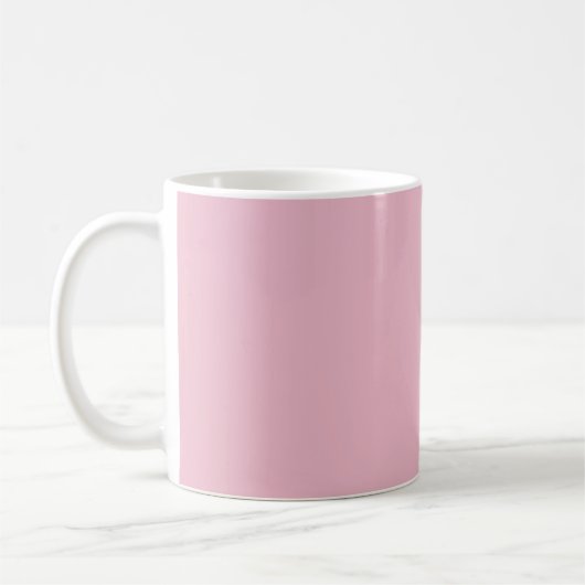 Solid Soft Blush Pink Mug Kaffeetasse (Links)