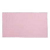 Solid Soft Blush Pink Pillowcase Kissenbezug (Rückseite-Links)
