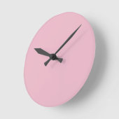 Solid Soft Blush Pink Wall Clock Runde Wanduhr (Winkel)