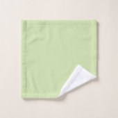 Solid Soft Celery Green Badhandtuch Set (Waschlappen)
