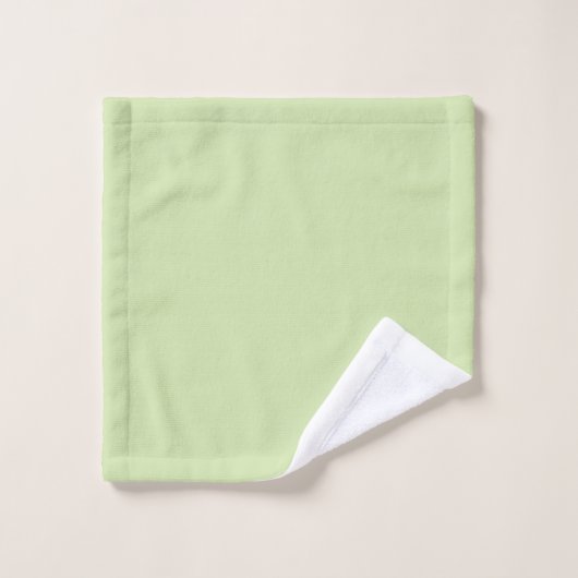 Solid Soft Celery Green Badhandtuch Set (Waschlappen)