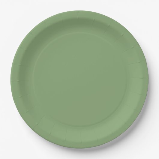 Solid Soft Green Pappteller (Vorderseite)