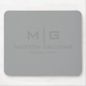 Solid Soft Light Gray Pastel Steel Grau Farbe Mousepad (Vorne)