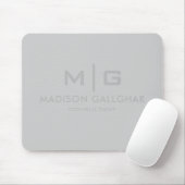 Solid Soft Light Gray Pastel Steel Grau Farbe Mousepad (Mit Mouse)
