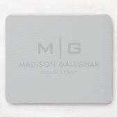 Solid Soft Light Gray Pastel Steel Grau Farbe Mousepad (Vorne)