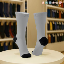 Solid Soft Light Gray Pastel Steel Grey Color Socken