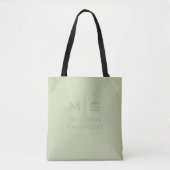 Solid Soft Light Pastel Sage Moss Green Color Tasche (Vorderseite)