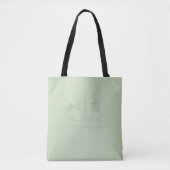 Solid Soft Light Pastel Sage Moss Green Color Tasche (Vorderseite)
