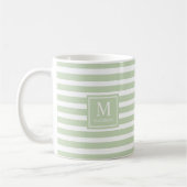 Solid Soft Light Pastel Sage Olive Green Color Kaffeetasse (Links)